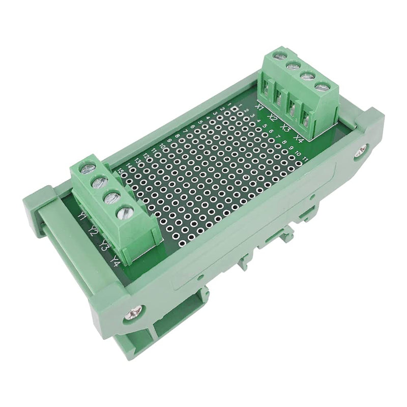 Prototype 72×30mm PCB Board with DIN Rail Mounting Carrier Housing Compatible with Arduino Kit for DIY Project Test Circuit PCB72×30mm