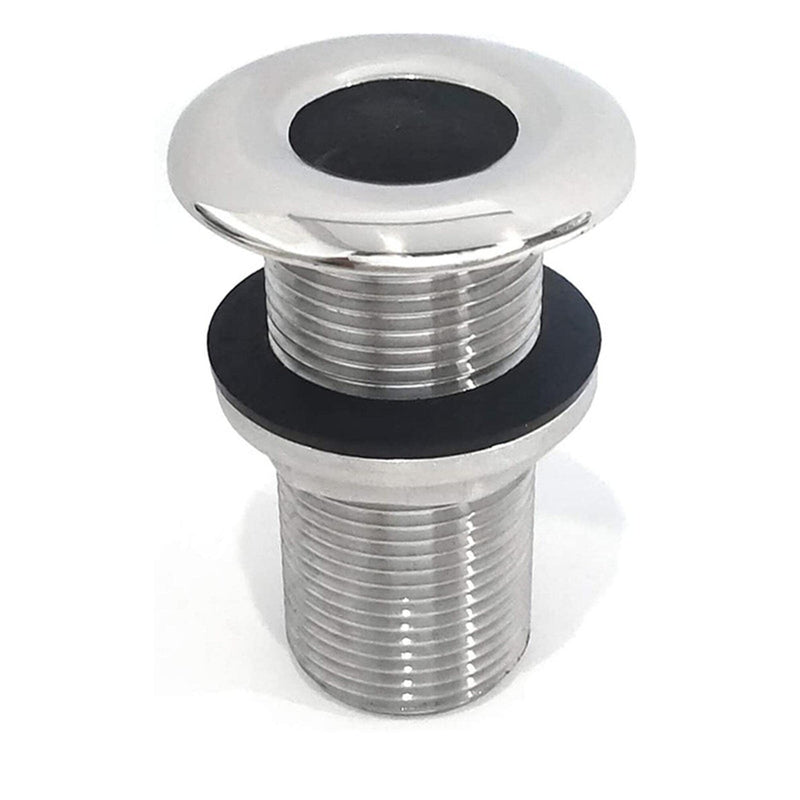 316 Stainless Steel Full Thread Thru Hull Fitting Hose Barb With Nut - Marine Hardware Accessories for Boat Drain Pipe, Yacht Bilge, Plumbing Fittings