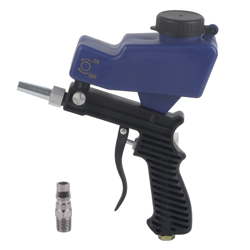 Feed Sandblasting Gun, Portable Handheld Sandblaster 70-150 PSI 6000RPM Air Sand Spray Gun Blasting Machine Tool Set Kit Paint Guns Accessories with Connector