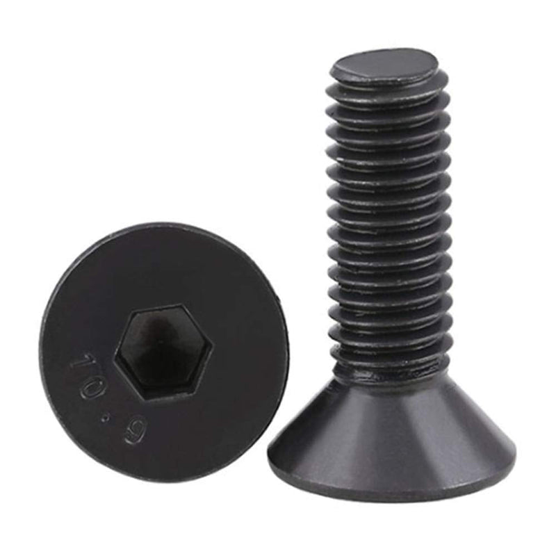 3/8-16 x 1 Flat Head Socket Cap Screws Countersunk Bolts Countersunk Bolts, Alloy Steel Grade 10.9, Fully Threaded, Black Oxide, 20 PCS 3/8-16 x 1"