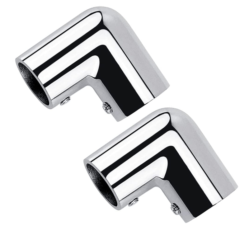 Marine 2-Way Cross Tube Pipe Connector, Heavy Dudy Stainless Steel 316 Boat Hand Rail Fitting Yacht Hand Pipe 90 Degree Elbow 1 Size:25.4mm /1"