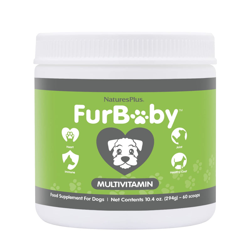 NaturesPlus FurBaby Multivitamin for Dogs - 10.4 oz - Supports Joint Health, Immune Function, Healthy Coat & Energy Production - Non-GMO - 60 Servings - PawsPlanet Australia