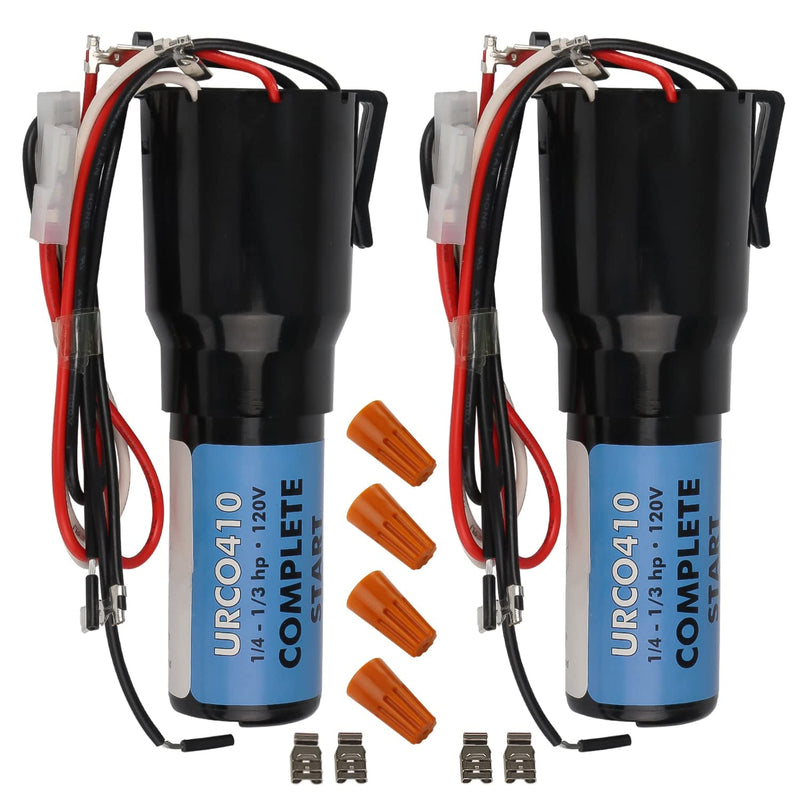 RCO410 3in1 Hard Start Capacitor by Seentech - Compatible with Refrigerators & Freezers 1/4-1/3 H.P. 115VAC – Repalces Model: TJ90RCO410, AP4503017, 600-410, ERP410, HS410, RC0410, RCO-410 (Pack of 2) Pack of 2