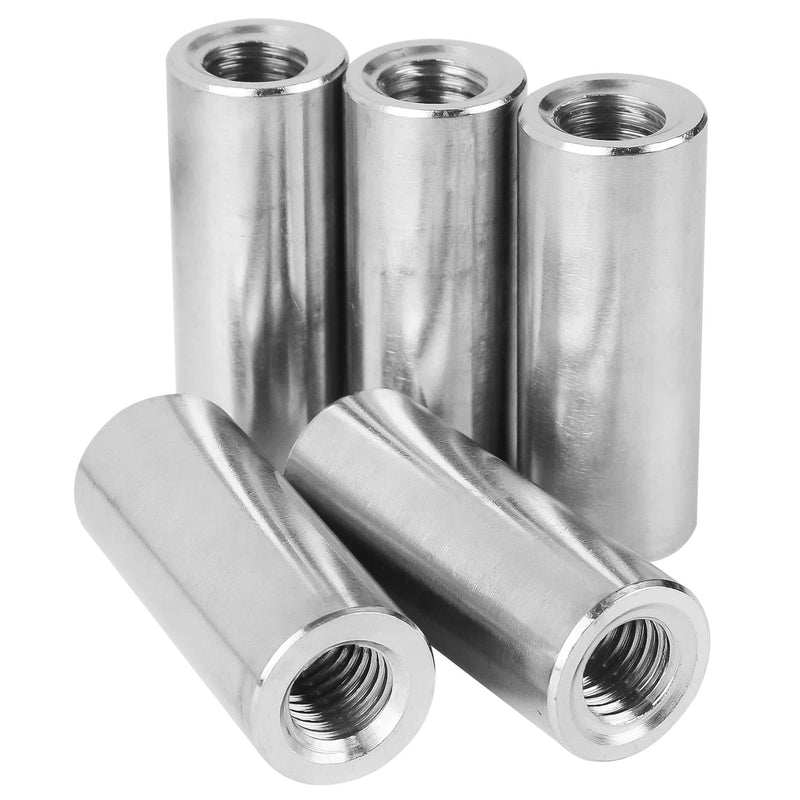 M10 Round Connector Nuts, 304 Stainless Steel Coupling Nut 40mm/1.58 inch Length,Pack of 5