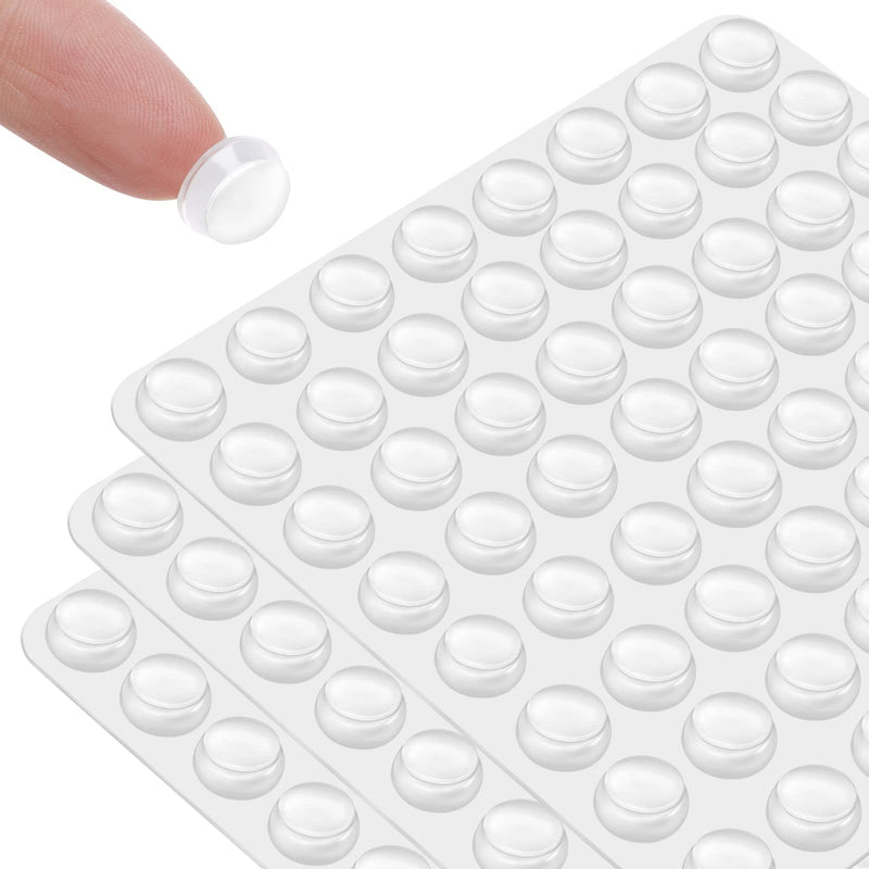 CHUNZEXI 192Pcs Cabinet Door Bumpers Clear Self Adhesive- Rubber Door Stoppers for Cabinets and Drawers 192 PCS ½"