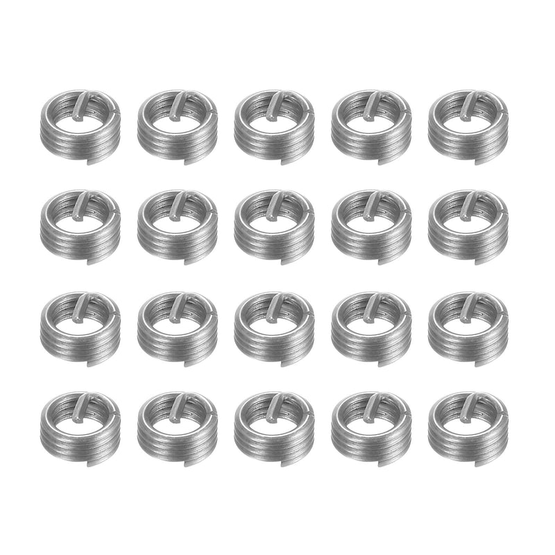 HARFINGTON 20pcs Wire Thread Inserts M3 x 0.5 1D 304 Stainless Steel Helical Coiled Wire Threaded Sleeve