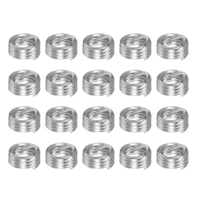 HARFINGTON 20pcs Wire Thread Inserts M4 x 0.7 1D 304 Stainless Steel Helical Coiled Wire Threaded Sleeve