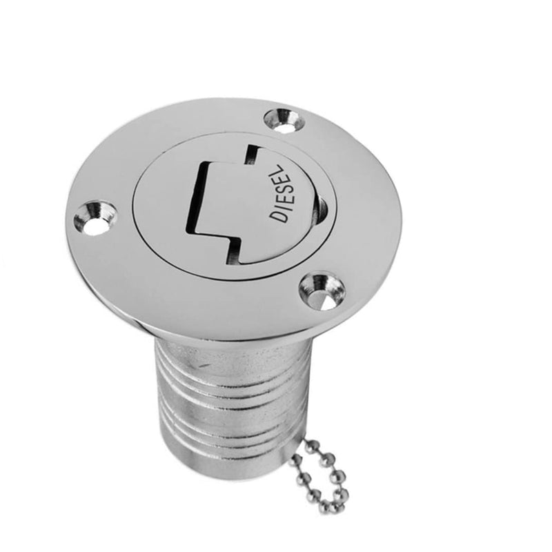 1.5" 38mm Marine Stainless steel 316 Deck Filler Fill Keyless Cap boat Hardware Accessories Socket yacht (Option: Diesel, 1.5" /38mm) Option: Diesel