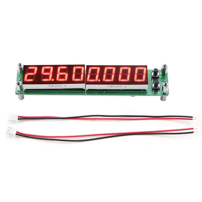 Walfront 8LED H RF Frequency Counter Cymometer Tester Module 0.1 to 1000MHz (Backlit Font red) Backlit Font Red