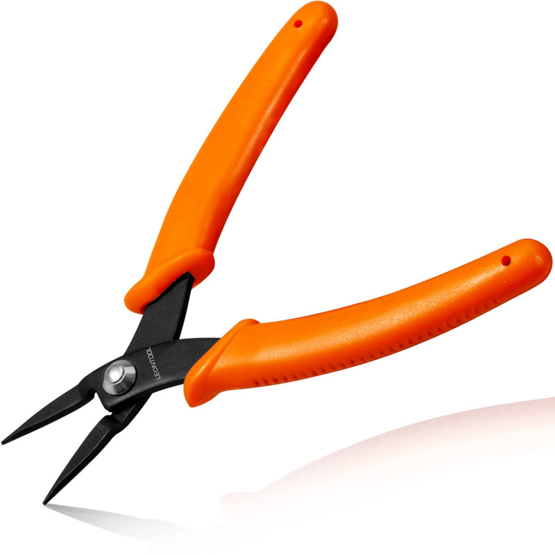 5-Inch Long Nose Pliers Specialty Pointed Nose Tweezer Nose Pliers 1mm Diameter Tip Mini Needle Nose Chain Nose Pliers Flat Smooth Jaw Precision Pliers Jewellery Making Tool