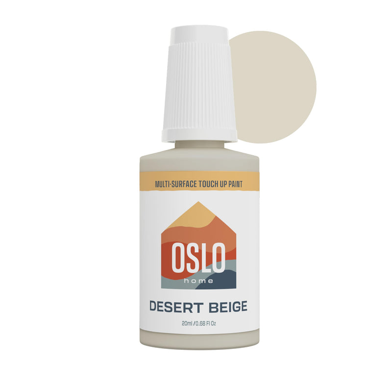 Porcelain + Appliance Touch Up Paint, Desert Beige, 20ml, High Gloss, w/Brush in Bottle, for Bathroom Fixtures, Metal 04) Desert Beige