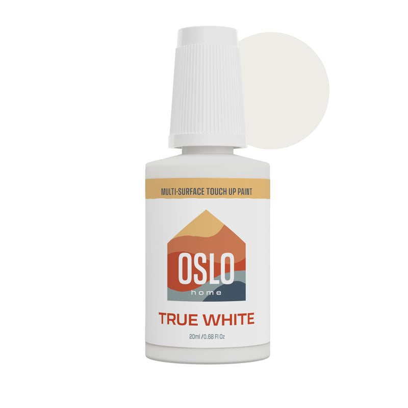 Touch Up Paint, True White, 20ml, Matte, w/brush in bottle, Quick drying, for Home, Kitchen cabinets, Walls 02) True White (Matte)
