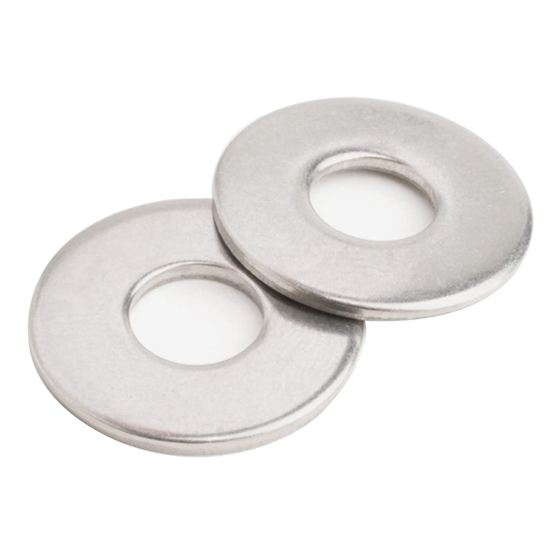 M6 x 12mm OD Flat Washer, 18-8 (304) Stainless Steel Washers Flat, 100PCS M6/304 Silver