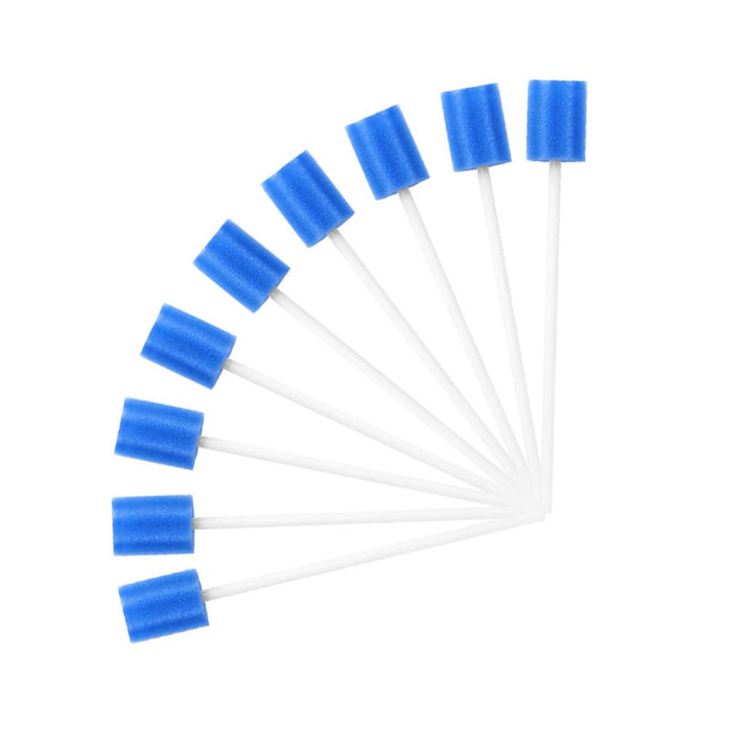 Healifty Mouth Swabs for Elderly, 30pcs Disposable Medical Sponge Stick Oral Care Cleaning Sponge, Blue 30Pcs Blue