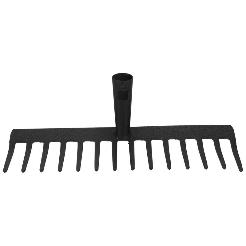 14 Teeth Replacement Rake Head for Garden Cleaning and Soil Loosening Durable Carbon Steel Leaf Rake Tool Accessory Without Handle 13.38 X 3.14 X 3.14 Inches Style