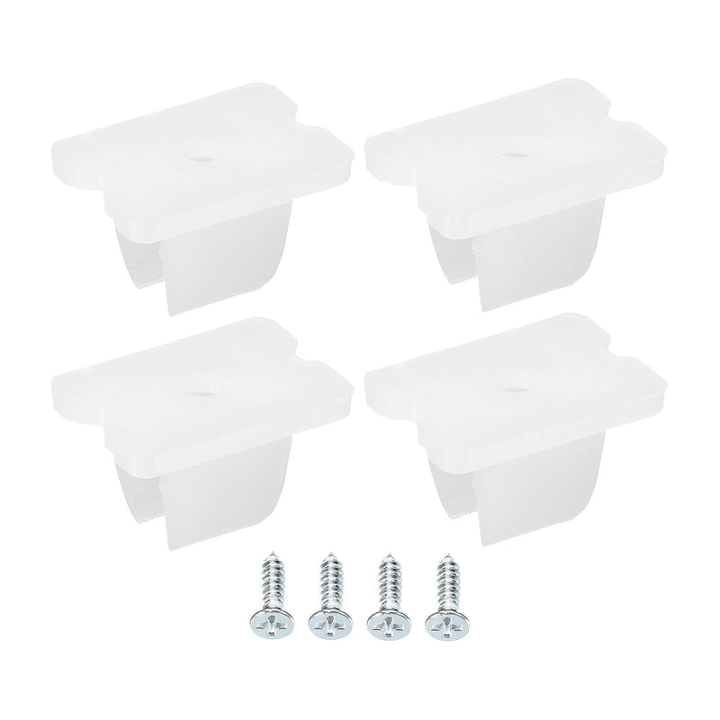 MECCANIXITY Waterproof LED Strip Mounting Clips Holder Mounting Bracket Support Fixing Clamps Fit 5mm to 6mm Silicone LED Strip Lighting, Translucent Pack of 30