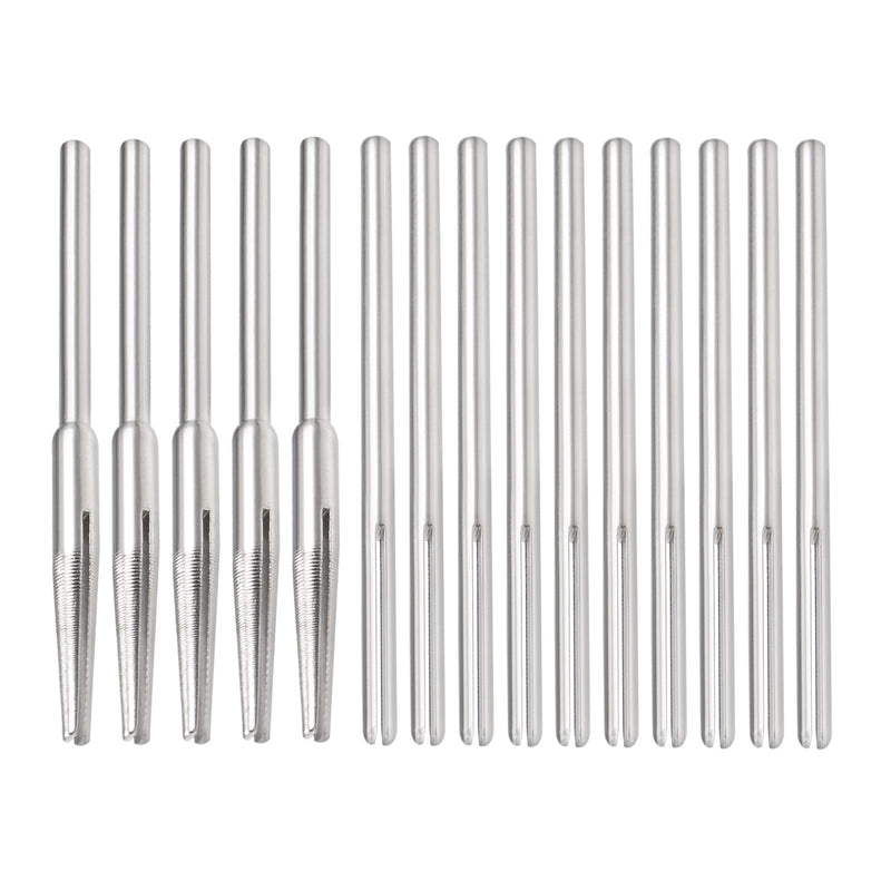uxcell Split Mandrel Tapered and Straight Mandrel Sandpaper Holder with 2.35mm Shank for Abrasive Sanding Disc 15 Pcs