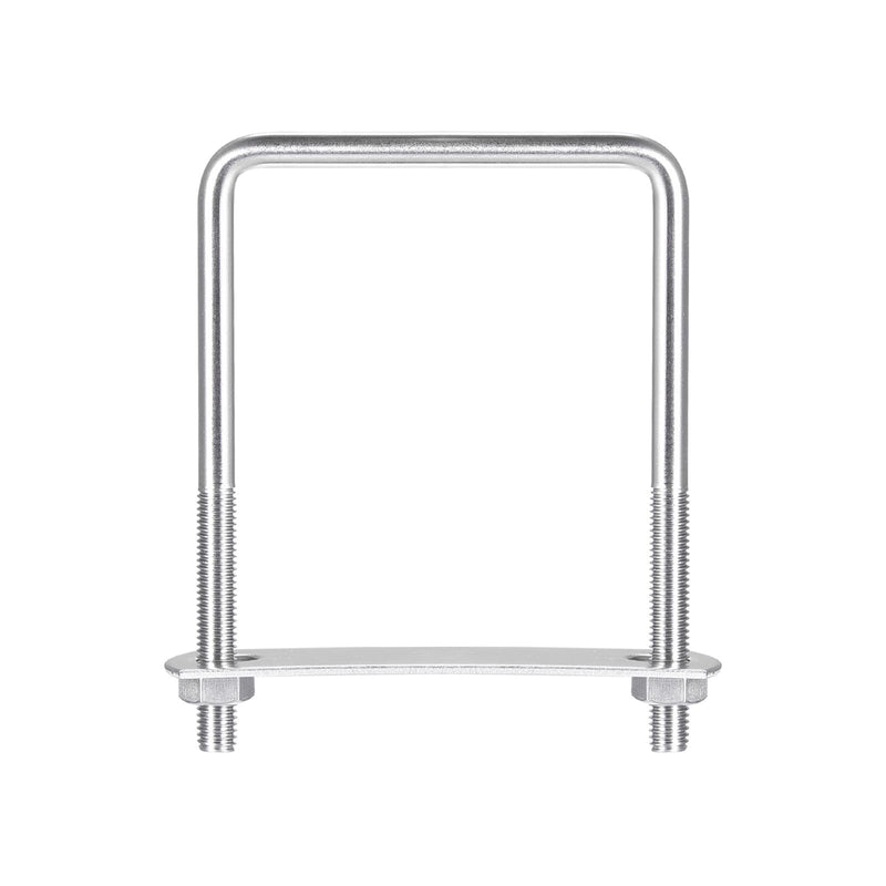 uxcell Square U-Bolts, 3 Sets 83mm(3.27") Inner Width 120mm Length M8 304 Stainless Steel U Clamp Bolt with Nuts and Plates, for Boat Trailer M8x83x120mm