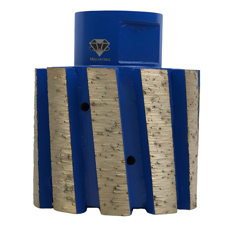 2 Inch Segmented Zero Tolerance Diamond Grinding Drum for Granite,Quartz,Marble,Concrete and Stone 2 Inch,Segmented