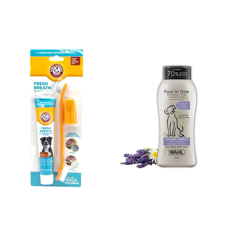 Arm & Hammer for Pets Fresh Breath Kit for Dogs | Wahl USA 4-in-1 Calming Pet Shampoo - PawsPlanet Australia