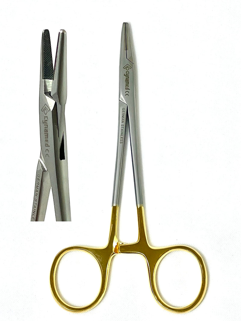 Premium German Mayo Hegar Needle Holder Driver |Needle Driver with Tungsten Carbide Inserts Tip |Dental Medical Ortho Needle Holder Locking| Sizes (Mayo hegar N/H 5") Mayo hegar N/H 5"