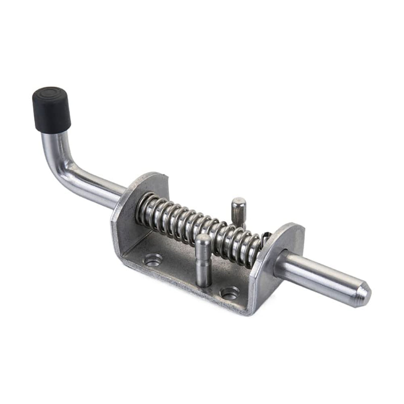 1PCS Spring Loaded Latch,Stainless Steel 304 Security Barrel Bolt Latch Trailer Gate Pin Lock Heavy Duty Tone Spring Latches Door Cabinet Hing (Length:135mm) length:135mm