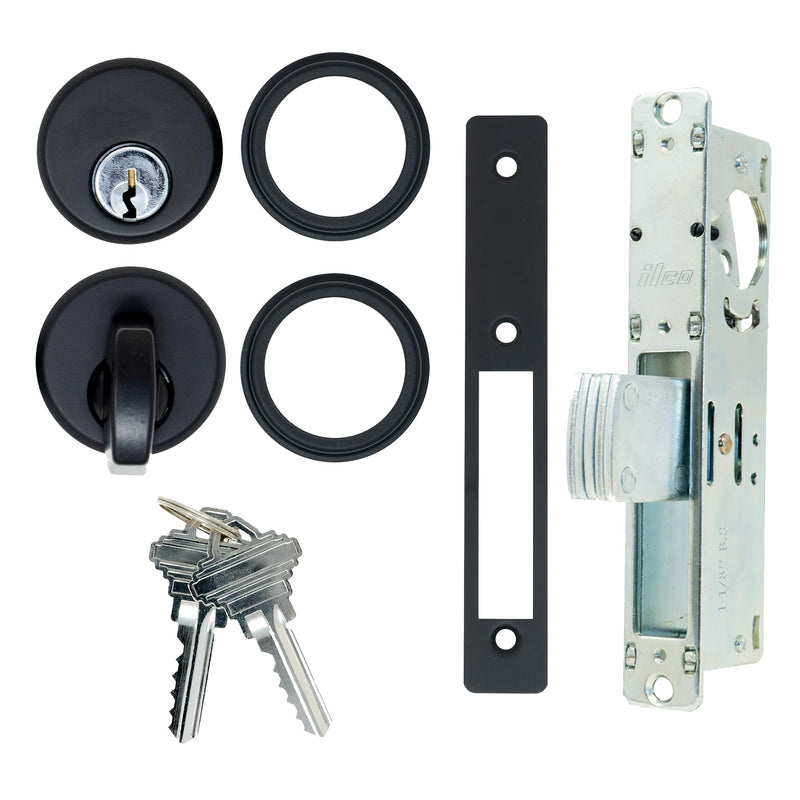 Summit DOORWARE Mortise Cylinder Deadbolt Lock with Keys | Adams Rite Style Door Lock Replacement Parts | Mortise Lock Replacement Kit | Replacement for MS1850S Series Locks | Duronotic Finish 1-1/8" Backset