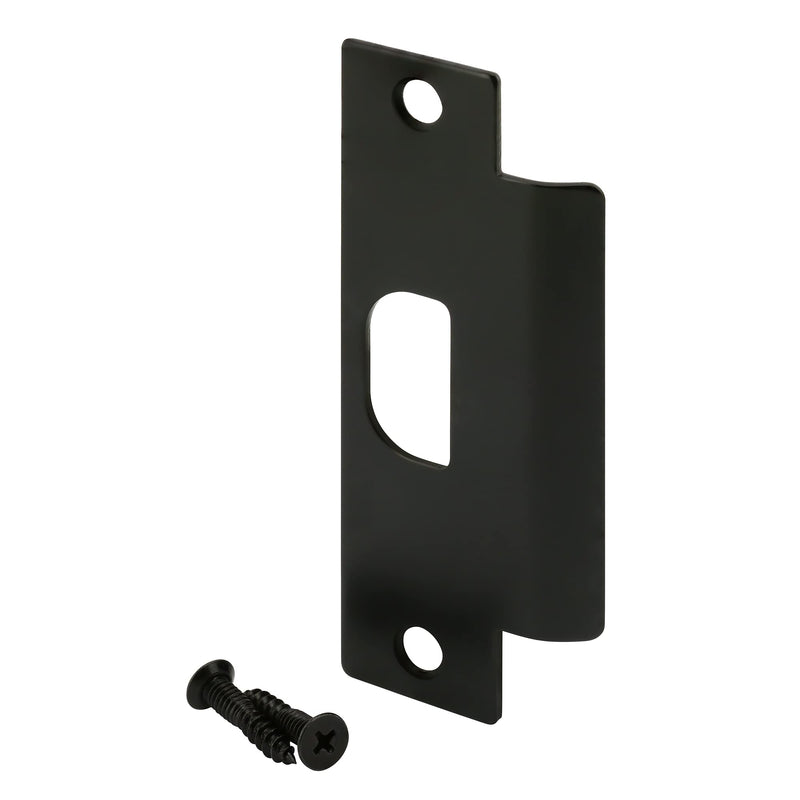 Prime-Line U 11450 Door Strike, Stainless Steel, Commercial, ASA, Matte Black Finish (Single Pack)