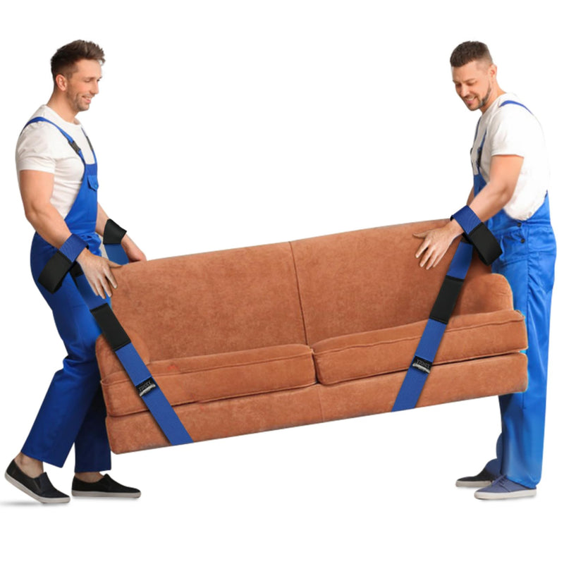 Ytonet Moving Straps, 2-Person Lifting and Moving System with 12 Comfortable Thickened Sponge Pads, Lifting Straps for Moving Furniture, Appliances, Heavy Objects up to 800 lbs, Blue - NewNest Australia