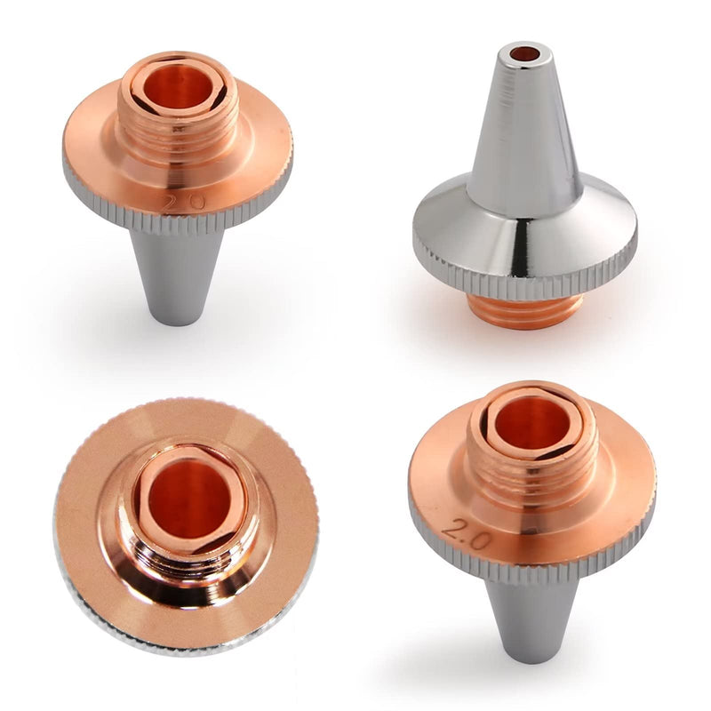 Raytools 10PCS 3D Laser Nozzle M8 Dia.15mm H19mm Caliber 1.0-3.0 Thread M8 Raytools 3D Cutting Nozzle Double Layer Chromed For Raytools 3D BT240S BM109 Double Chrome Layer