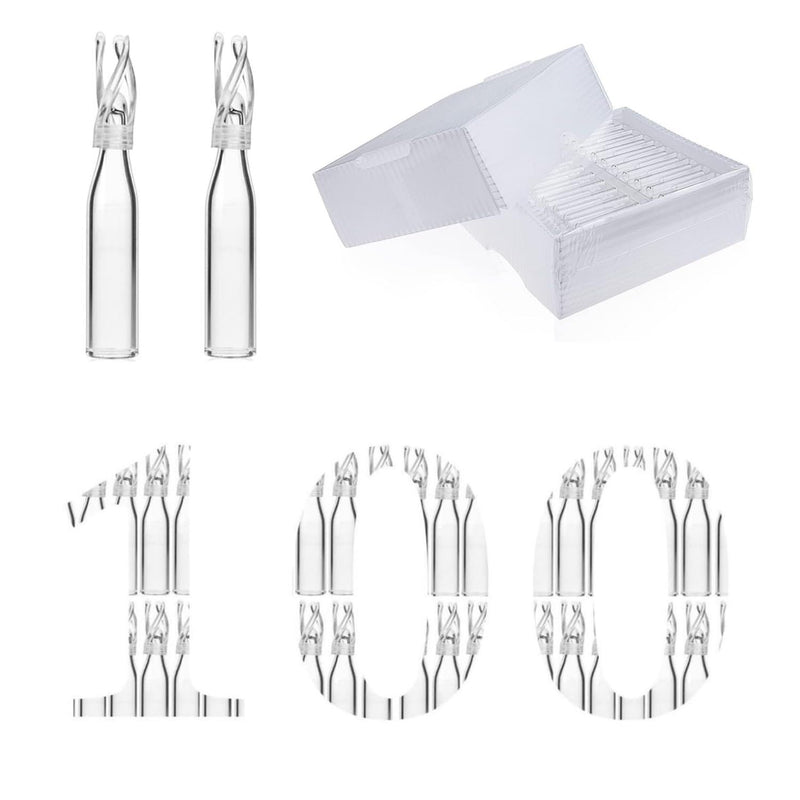 Polyspring Insert Clear Glass, 6mm Insert Diameter,HPLC Vial Insert Volume 200µl (Pack of 100) 200ul Glass Insert 6x29mm