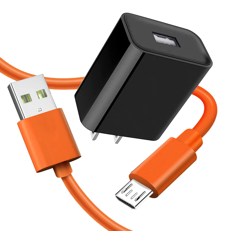 Replacement Fast Wall Charger Charging Cable Power Cord Wire Compatible for Ring Enabled Video Doorbell (2020 Release) 2/3/3 Plus/4, Doorbell Pro/Plus & Camera Doorbell Battery Charging Cable (Orange)