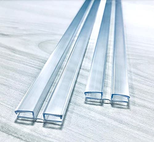 DistinctAndUnique Clear PVC Piano Style Living Hinge for 1/4" (6mm) Material: No Screws or Glue - DIY for Plexiglass, Acrylic, Glass & More (24 inch, 2 Pack) 24 Inch
