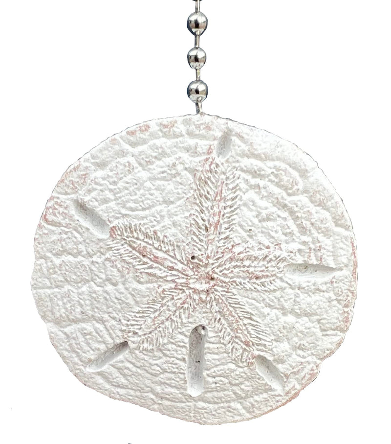 Realistic Large Sand Dollar Fan Pull - Beach Ocean Sea Shell Coastal Nautical Decor