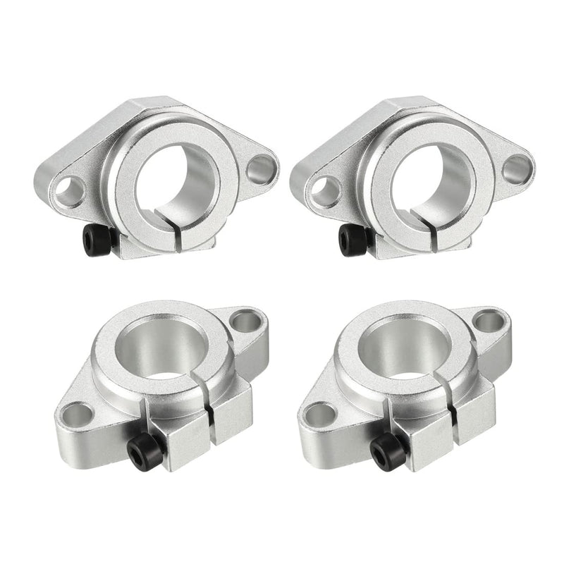 4pcs SHF20 Aluminum Linear Rod Rail Shaft Support 20mm Linear Motion Guides for CNC 3D Printer 20mm/0.79inch SHF