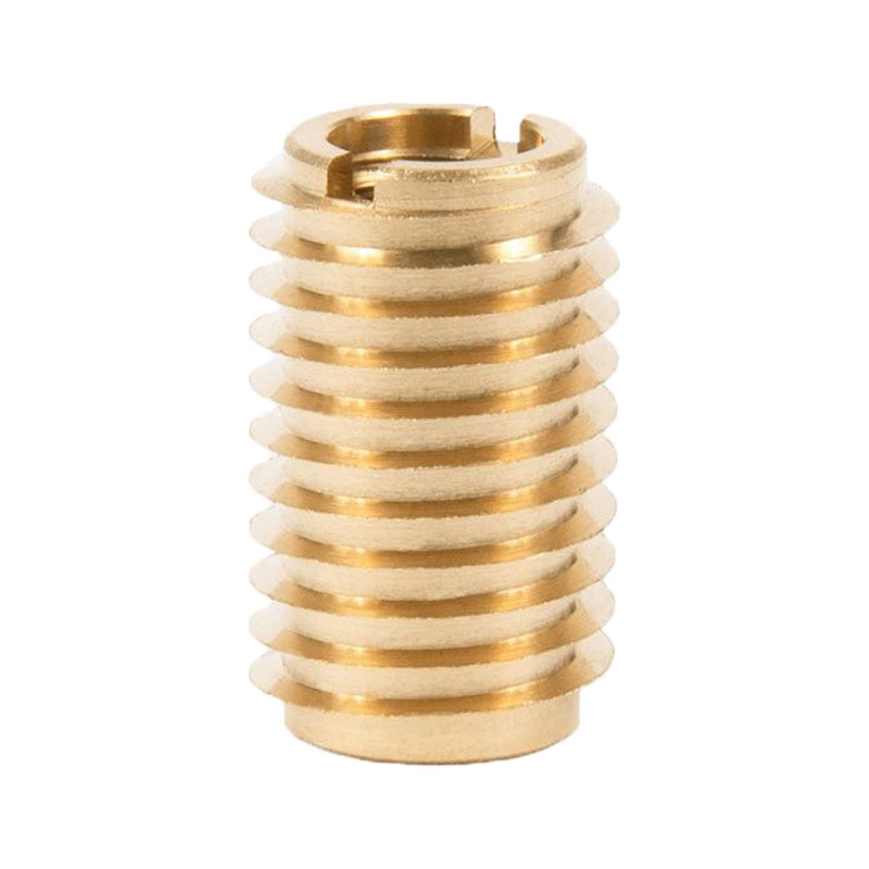 E-Z LOK 400-475 Threaded Insert for Hard Wood, Brass Thread Inserts, 1/4-20 Internal Threads, 0.75" Length, Pack of 10
