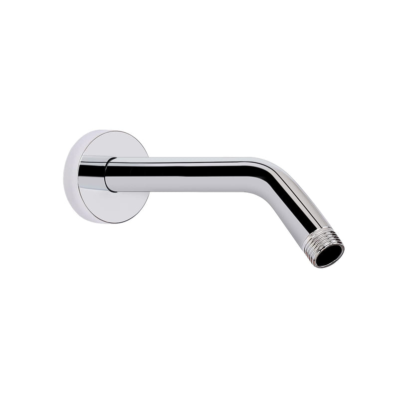 HarJue Shower Arm with Flange and Teflon Tape, Wall Mounted Shower Pipe Arm 304 Stainless Steel Extension Arm for Fixed Shower Head & Handheld Showerhead (6 Inch, Chrome) 6 Inch