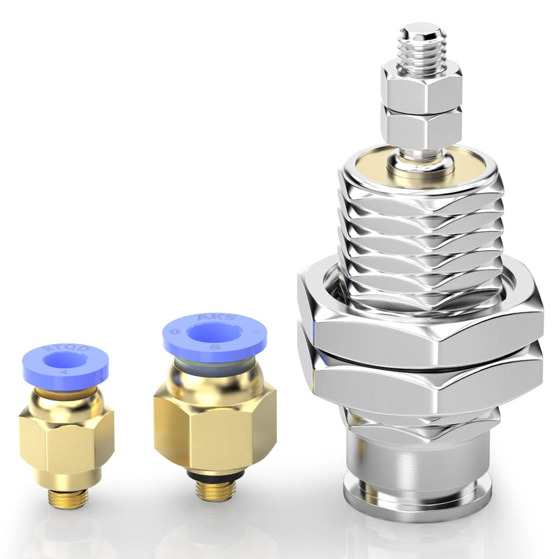 TAILONZ PNEUMATIC 10mm Bore 15mm Stroke Single Acting Single Acting External Thread Needle Cylinder Micro Cylinder CJPB10-15 CJPB10*15mm