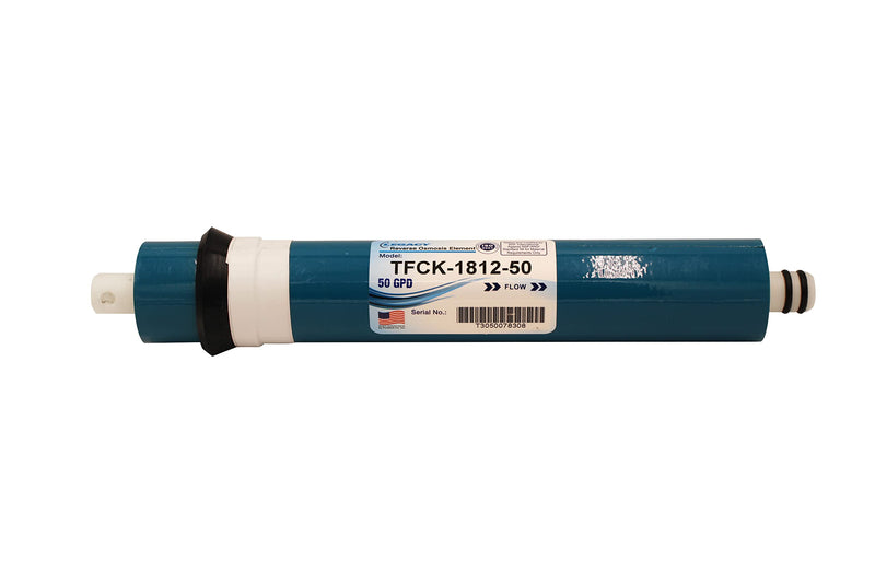 PureT TFCK-1812-50, Reverse Osmosis Semipermeable Membrane Filter - 50 Gallon per Day Capacity - Water Filter for Sediment, Mineral and Chemical Purification, Lifetime 2 Years 50 Gallons per Day