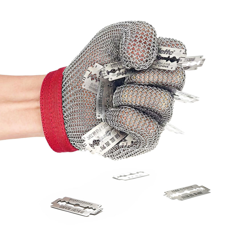 Chainmail Gloves for Cutting Meat&Food,Highest Level Cut Resistant Gloves Food Grade,Upgrade Stainless Steel Metal Mesh Glove,Cut Proof Glove for Chefs,Safety Work Butcher - NewNest Australia