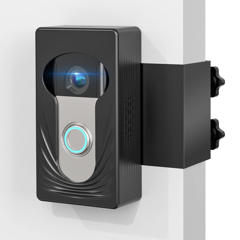 Wireless Video Doorbell Mount for Ring/Blink/Eufy, Compatible with Ring 4/3/2/1, No Drill Anti Theft Camera Mount, Camera Holder with Double Screw Fixing, Black (Not Include Doorbell) - NewNest Australia