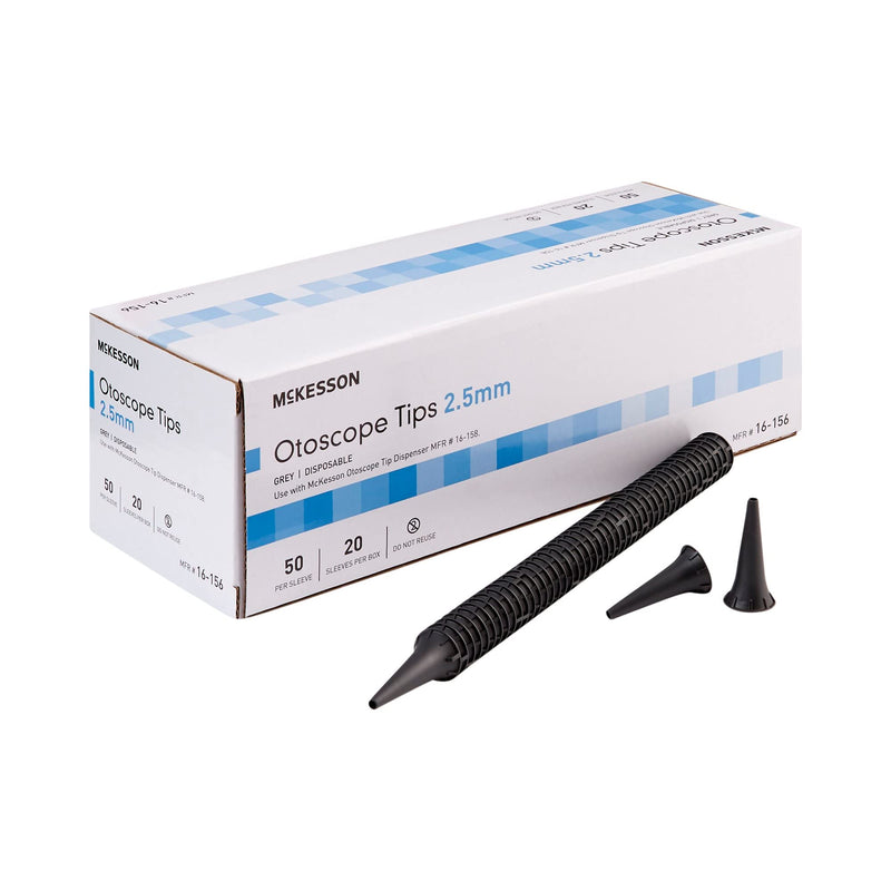 McKesson Otoscope Tips, Ear Speculum, Disposable, 2.5 mm, Gray, 1000 Count, 1 Pack - NewNest Australia