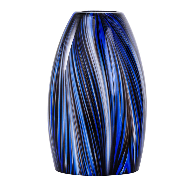 Oval Glass Lamp Shade Only Art Glass Lamp Covers Light Fixture Replacement for Kitchen Island Mini pendant Ceiling Lights Chandelier Hand Blown Glass Shade Replacement (Brown and Blue） Brown and Blue