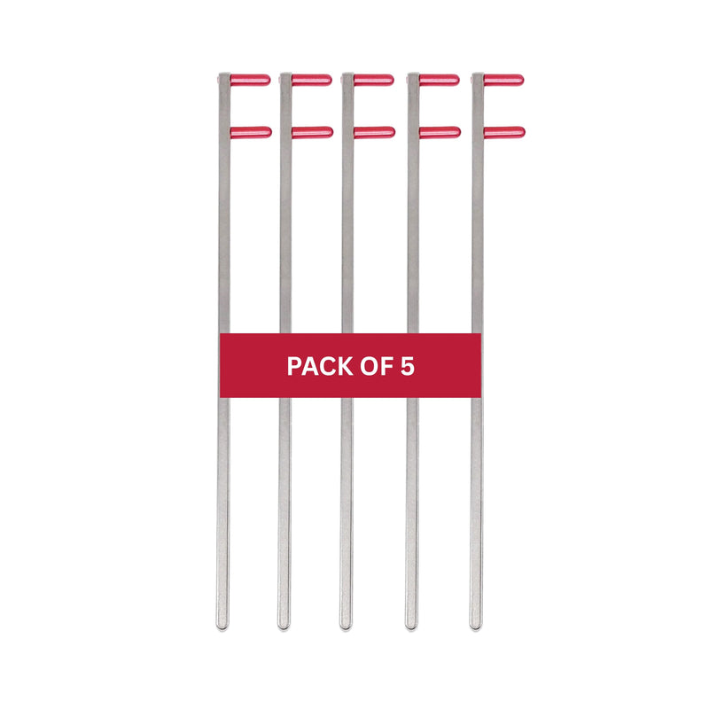 Dental X-Ray Positioning Arm - Pack of 5 XCP/BAI Style Red BiteWing Color-Coded Stainless Steel Autoclavable Reusable - Compatible with Film PSP & Digital Sensors Red - BiteWing