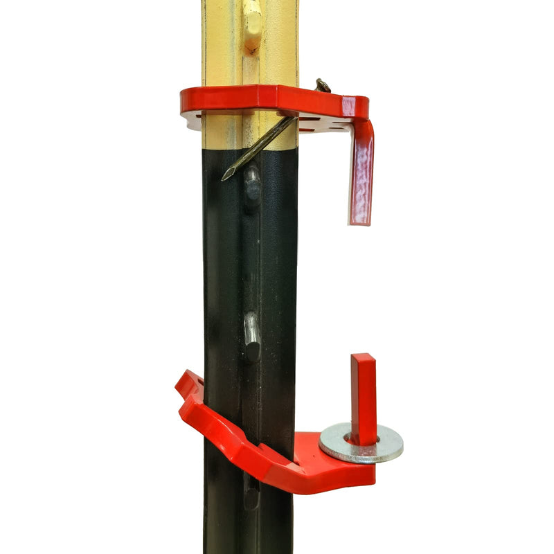 T-Post Gate Hinge Pins, Metal T Post Gate Hanger with 5/8 Pin, Outdoor Chain Link Fence Gate Hanger for Farm Gate, Garden Gate