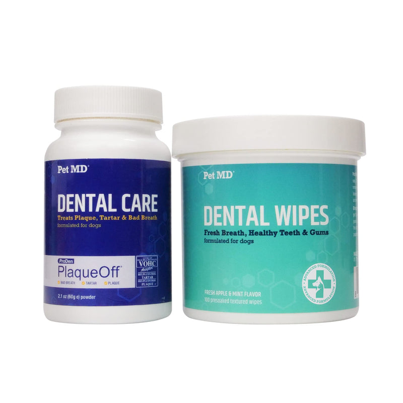Pet MD Proden PlaqueOff & Dental Wipes for Dogs - PawsPlanet Australia
