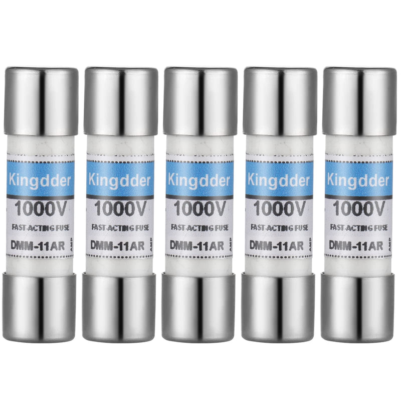 Kingdder Digital Multimeter Fuse Dmm-11A 11A 1000V DMM Replacement Fuse Fast Acting DMM Fuse Replacement Agent Fuse 10 x 38 mm, 3/8 Inch x 1-1/2 Inch (5) 5