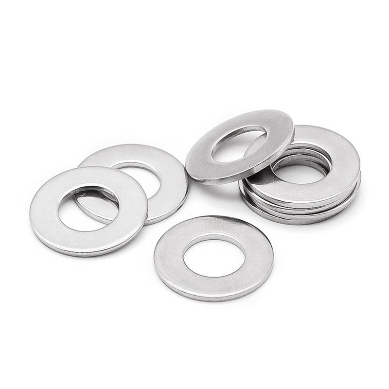 Flat Washer - 1/4" 304 Stainless Steel Metal Washers Flat for Screws and Bolts,5/8" Outside Diameter - 100PCS 1/4"
