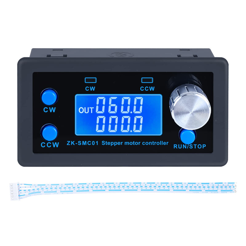 DC 5-30V CNC Stepper Motor Controller,PEMENOL 1/128 Micro-Step Resolution Forward Reverse Delay Time Angle Speed Adjustable Stepper Motor Control Module with HD Display Suit for Nema17/23 Motor