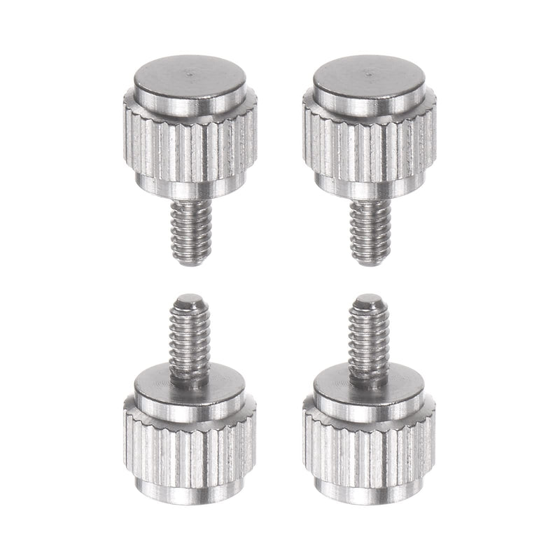 HARFINGTON 4pcs Vernier Calipers Locking Screws M2x4mm Round Flat Head Knurled Thumb Knob Bolts